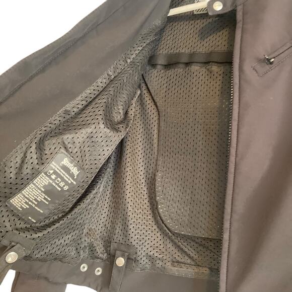 Mens Street & Steel Black Padded Full Zip Biker Bomber Jacket Size Medium - Picture 7 of 16